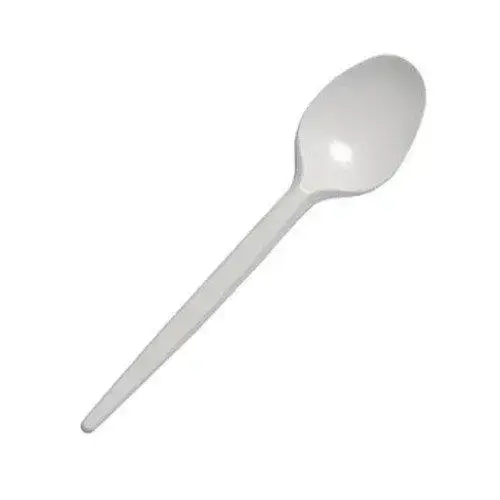 Ложка чайна одноразова, пластикова, 1 шт., біла